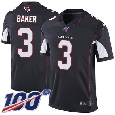 Nike Arizona Cardinals #3 Budda Baker Black Alternate Men's Stitched NFL 100th Season Vapor Untouchable Limited Jersey